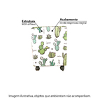 Puff Juvenil Cactos Com Rodízios - Branco