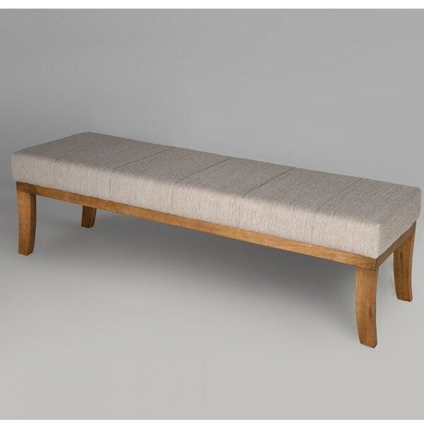 Puff Linho 100cm Lucia Sofáni Bege/natural