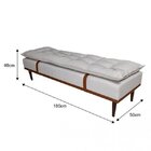 Puff Linho 180cm Drop Sofáni Bege