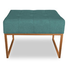 Puff Lisa Suede Base Metálica Industrial Cobre - Pallazio - A