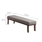 Puff Livia 140cm Pés Imbuia Sofáni Bege/imbuia