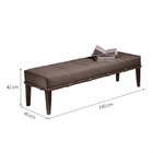 Puff Livia 140cm Pés Imbuia Sofáni Marrom/imbuia