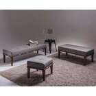 Puff Lívia Cinza E Imbuia 45 Cm