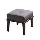 Puff Lívia Cinza E Imbuia 45 Cm