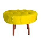 Puff Livia Suede Azul Turquesa - Dominic Decor