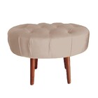 Puff Livia Suede Bege Rosado - Dominic Decor