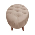 Puff Livia Suede Bege Rosado - Dominic Decor