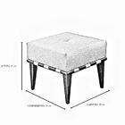 Puff London Luxo Madeira Maciça