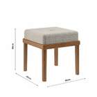 Puff Londres Cinza Claro E Nogueira