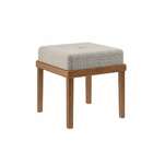 Puff Londres Cinza Claro E Nogueira