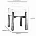 Puff Lotus Luxo Madeira Maciça