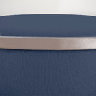 Puff Love Suede Azul Marinho Base Industrial Cobre