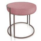 Puff Love Suede Rose Base Industrial Cobre - D'rossi
