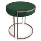 Puff Love Suede Verde Base Industrial Cobre