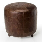 Puff Lufe Couro Texas Pes Imbuia 45cm - 62473 Sun House