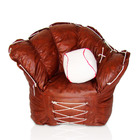 Puff Luva De Baseball - Marrom