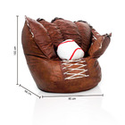 Puff Luva De Baseball - Marrom