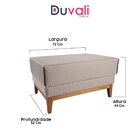 Puff Modelo Moca 72 Cm Apoio De Pés Palito Em Madeira Sala Ca