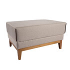 Puff Modelo Moca 72 Cm Apoio De Pés Palito Em Madeira Sala Ca