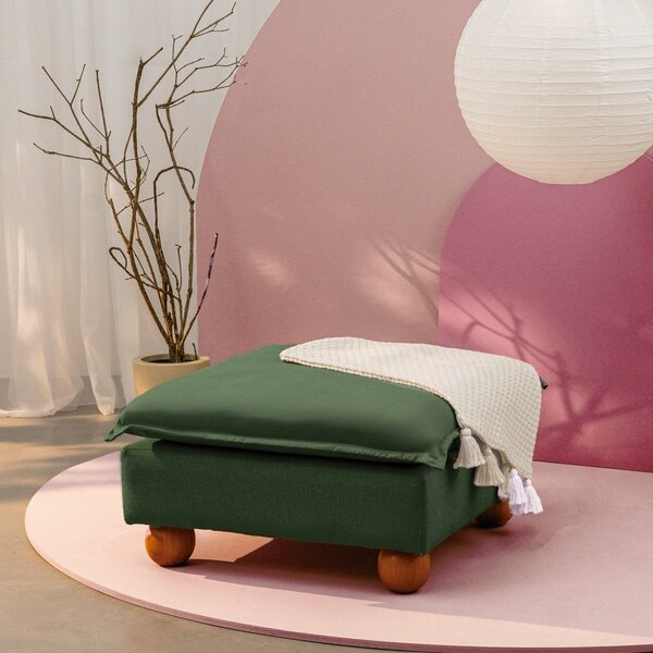 Puff Modular Com Pé Bolinha Sôma Cabecasa Madeiraoriginals Ve