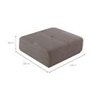 Puff Modular Dalí Poliéster Cinza