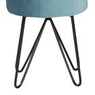 Puff Moeda Daf Mobiliário P07.0004 Redondo D28 Azul