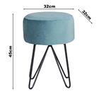 Puff Moeda Daf Mobiliário P07.0004 Redondo D28 Azul