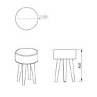 Puff Moeda Daf Mobiliário Rosa