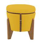 Puff Multiuso Apolo Amarelo E Imbuia