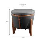 Puff Multiuso Apolo Grafite E Imbuia