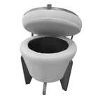 Puff Multiuso Apolo Grafite E Imbuia