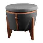 Puff Multiuso Apolo Grafite E Imbuia