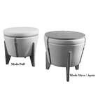 Puff Multiuso Apolo Grafite E Imbuia