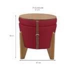 Puff Multiuso Apolo Vermelho E Imbuia