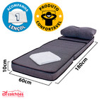 Puff Multiuso Com Lençol E Travesseiro Solteiro Chumbo 3 Em 1