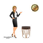 Puff Multiuso Com Mesa Babu 2 Em 1 Suede Marrom Base Cobre -