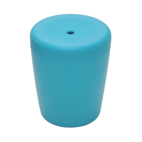 Puff Multiuso Corpo E Tampa Em Plastico Azul