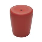 Puff Multiuso Corpo E Tampa Em Plastico Vermelho