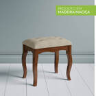 Puff Multiuso Retangular Madeira Capitone Closet E Quarto - I