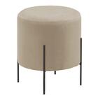 Puff Odim Luxo Metálica Preta