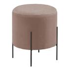 Puff Odim Luxo Metálica Preta