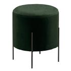 Puff Odim Luxo Metálica Preta