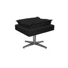 Puff Opala Base Giratória De Metal Corano  - Amarena Móveis -