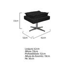 Puff Opala Base Giratória De Metal Corano  - Doce Sonho Móvei