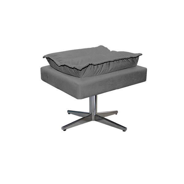 Puff Opala Base Giratória De Metal Corano  - Doce Sonho Móvei