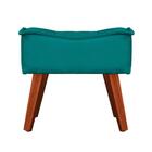 Puff Opala Decorativo Suede Azul Kasa Sofá