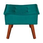 Puff Opala Decorativo Suede Azul Kasa Sofá