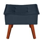 Puff Opala Decorativo Suede Azul Marinho Kasa Sofá