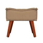 Puff Opala Decorativo Suede Bege Kasa Sofá