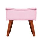 Puff Opala Decorativo Suede Rosa Bebê D'rost